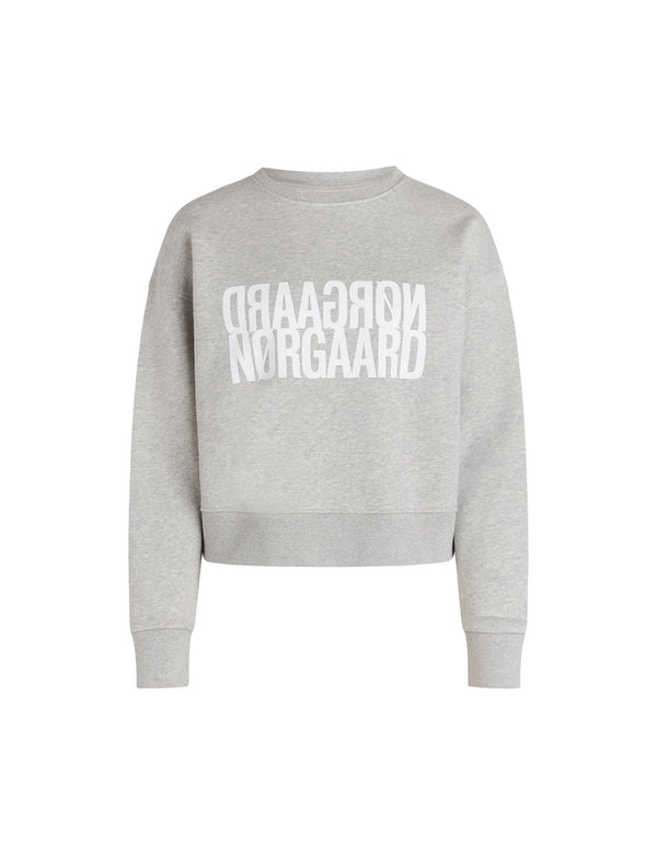 Mads Nørgaard Organic Sweat Tilvina Sweatshirt Light Grey Melange