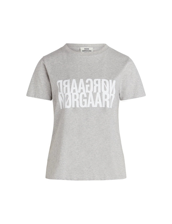 Mads Nørgaard Single Organic Trenda T-shirt Light Grey Melange
