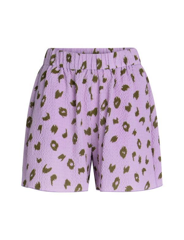 Mads Nørgaard Bumpy Flower Pirna Shorts Brushed Dot Lavendula