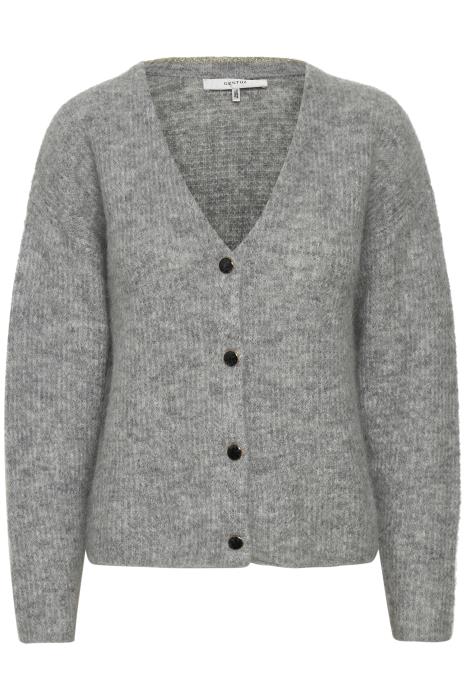 Debbie V-neck Cardigan Light Grey Melange