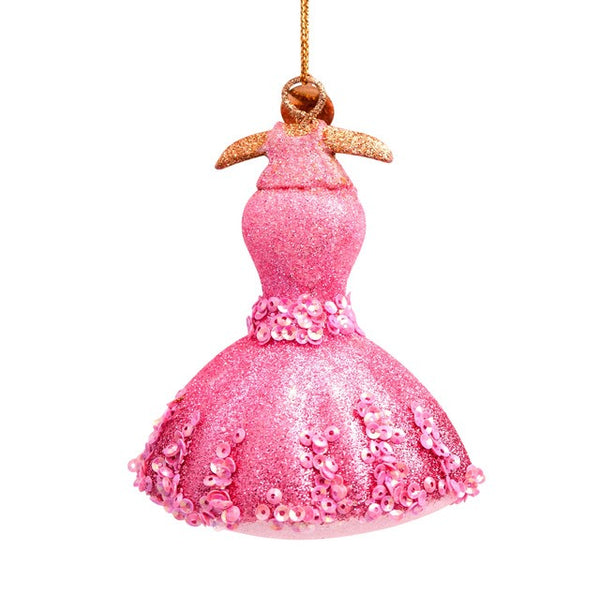 Vondels Glas Ornament Decorated Dress Pink