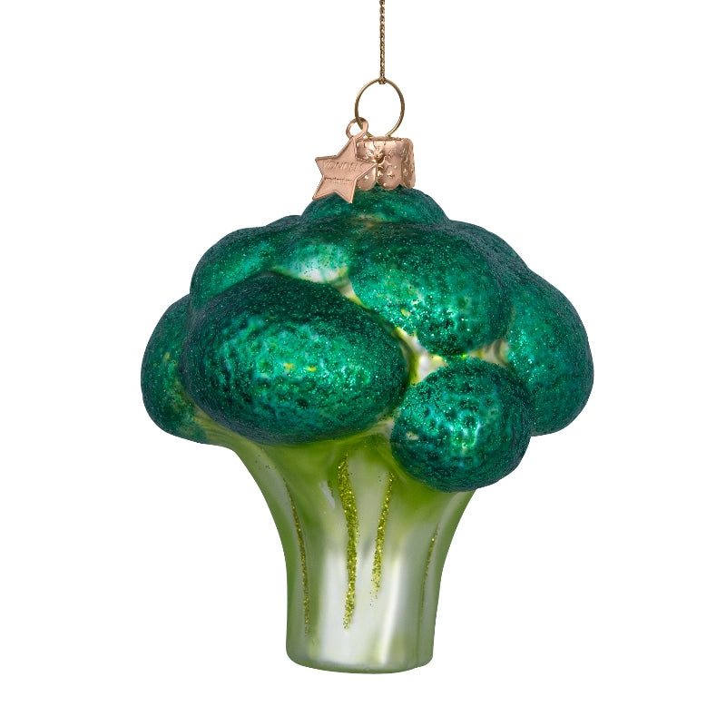 Vondels Glas Ornament Matt Broccoli Green