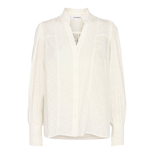 Co'Couture Finley Frill Skjorte Off White