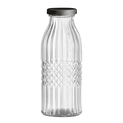 Flaske m/Låg Klar Glas