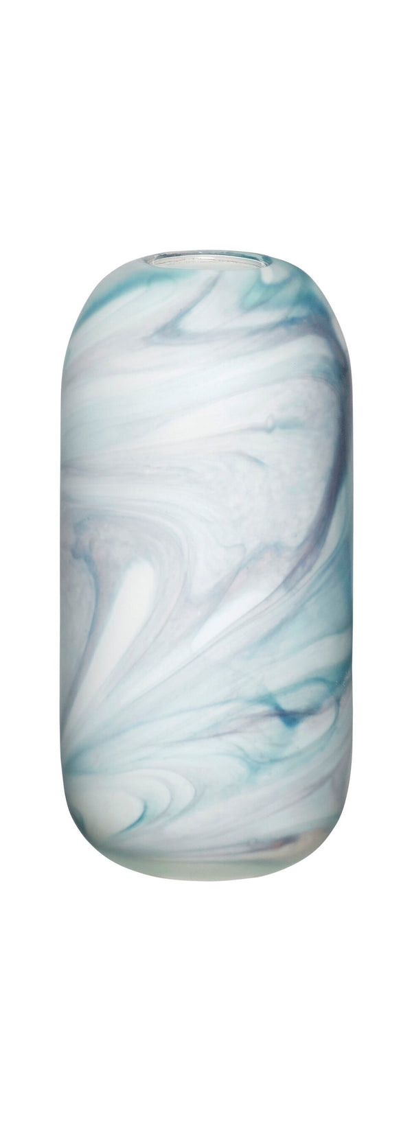 Hübsch Marmor Art Vase Hvid/Blå Stor