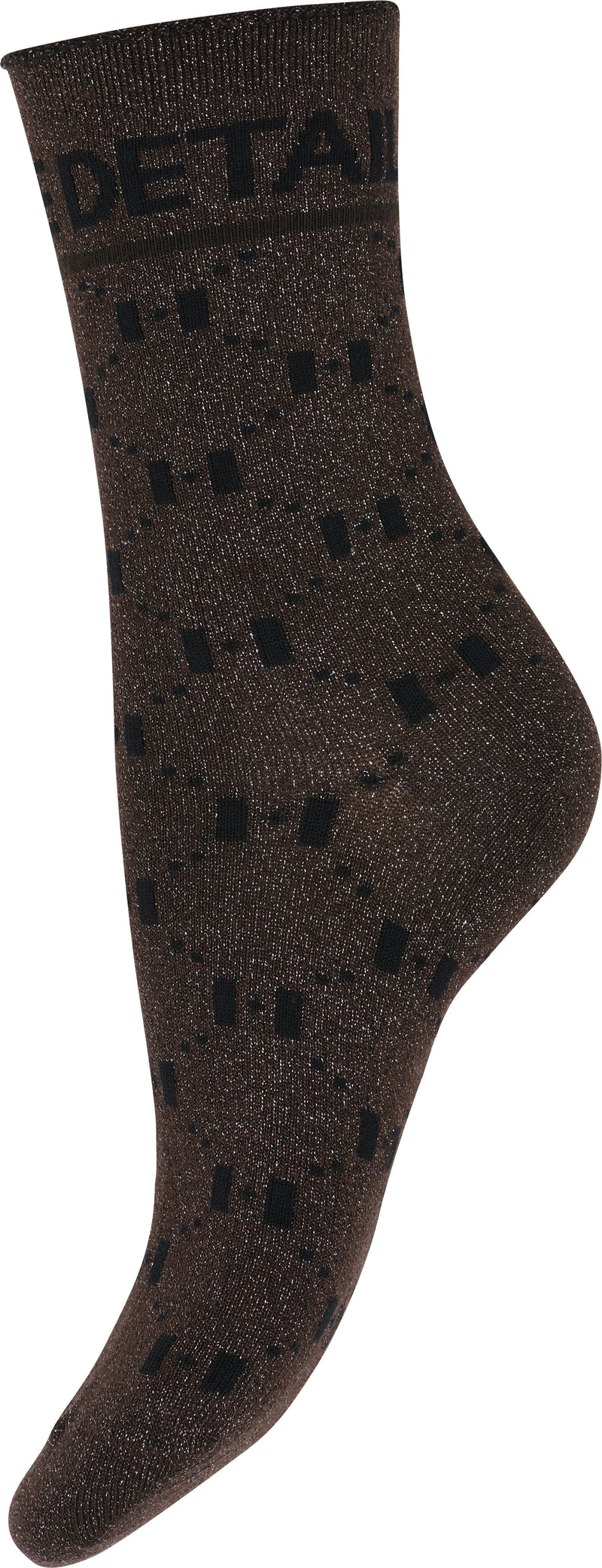 Hype The Detail Fashion Glitter Strømpe Brown/Black