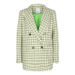 Co'Couture Boucle Check Oversize Blazer Vibrant Green