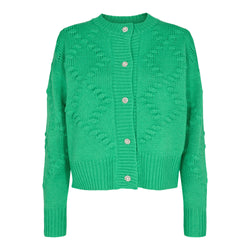 Co'Couture Bubble Knit Cardigan Vibrant Green