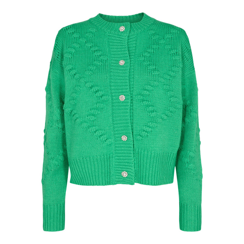 Co'Couture Bubble Knit Cardigan Vibrant Green