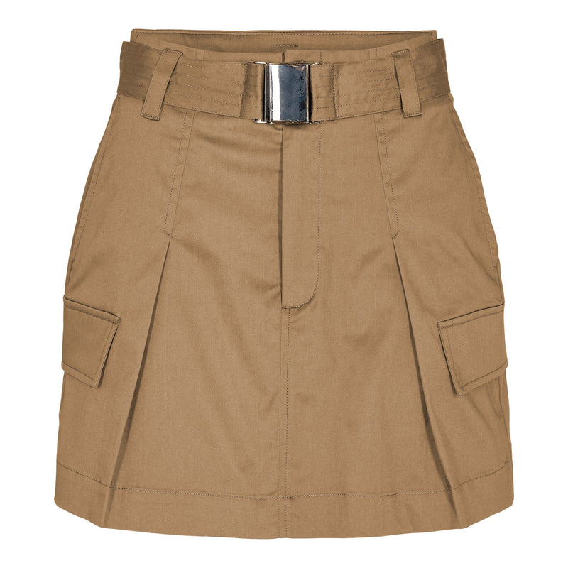 Co'Couture Marshall Crop Pocket Nederdel Walnut