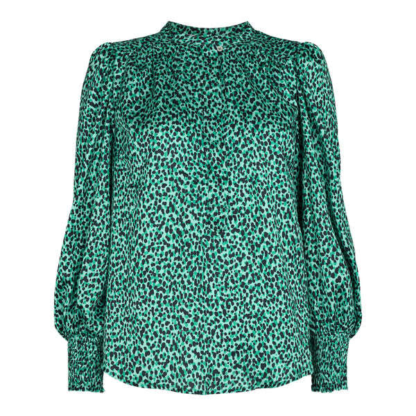 Co'Couture Omari Leo Bluse Green