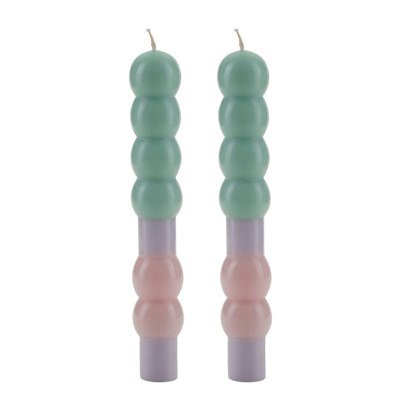 Bahne Interior Candle Pastel Party Balls Stearinlys Green/Violet/Pink