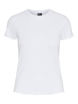 Pieces Nicca SS O-Neck T-shirt Bright White