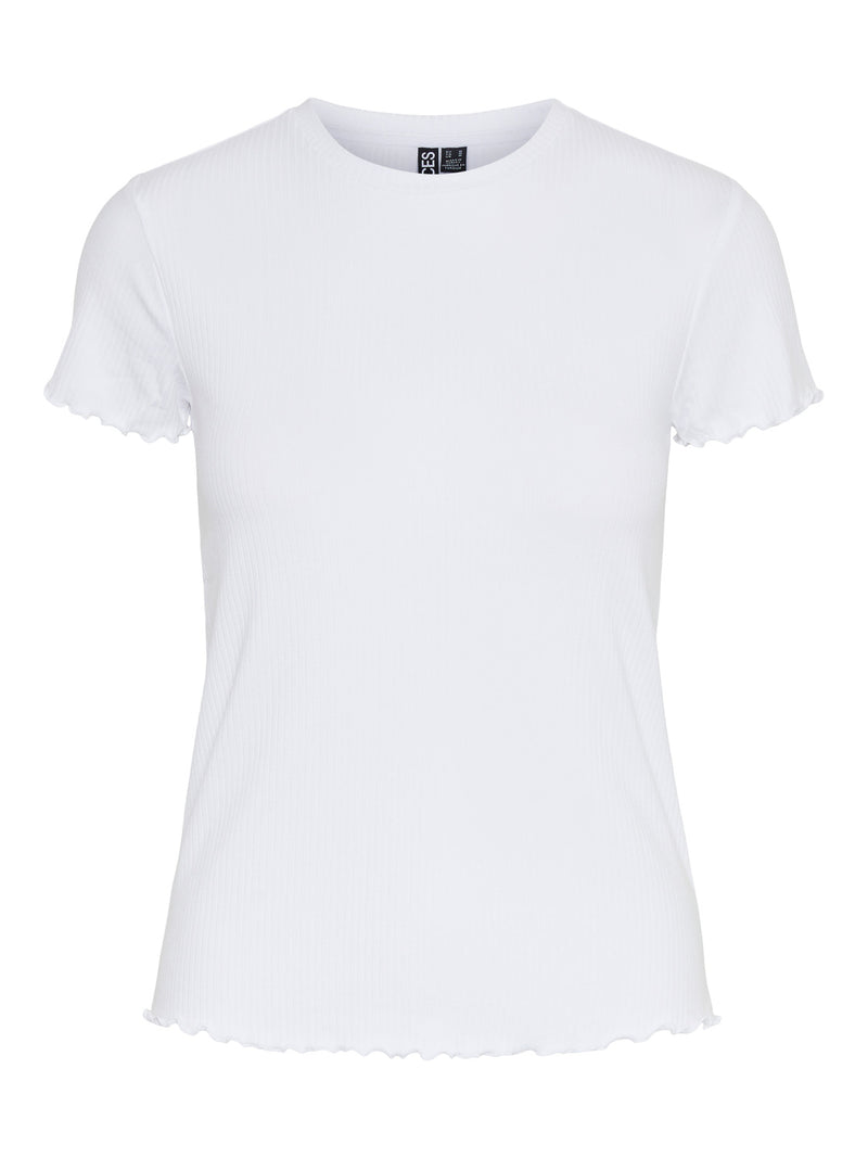 Pieces Nicca SS O-Neck T-shirt Bright White