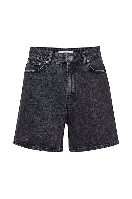 Gestuz Dena HW Shorts Washed Black