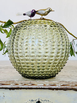 Anna Von Lipa Hobnail Globe Vase 24 cm Olivegreen