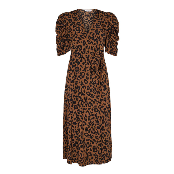 Co'Couture Savannah Animal Wrap Kjole Suntan