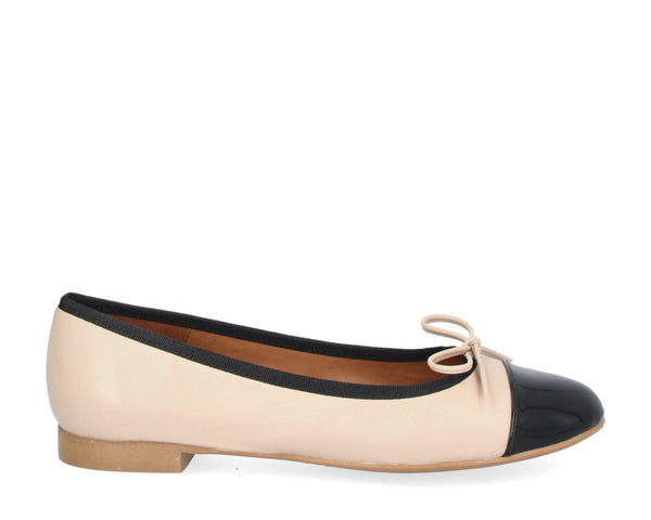 Billi Bi A1901 Ballerina Black Patent/Beige Nappa