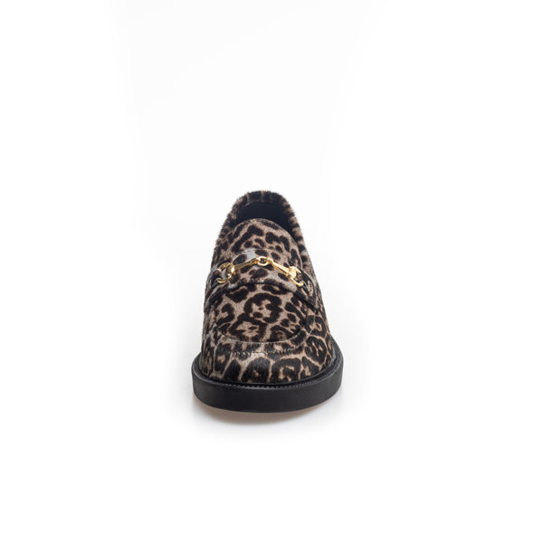 Copenhagen Shoes Embrace Leo Loafers Grey Leopard