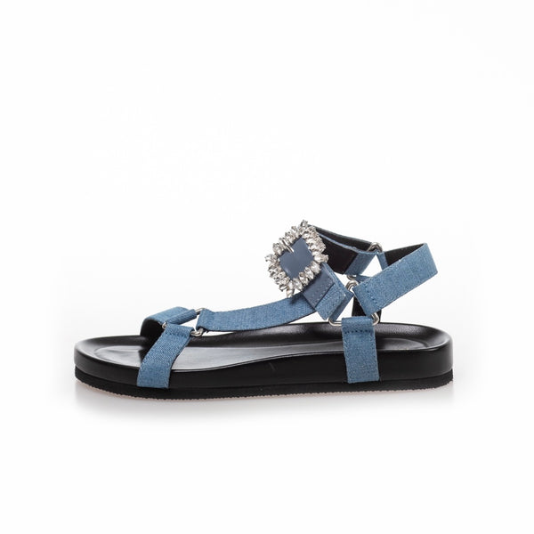 Copenhagen Shoes Simili And Diamonds Sandal Denim