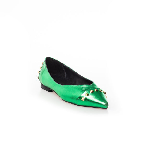 Copenhagen Shoes By Josefine Valentin Moments Of Life Ballerina Green (Forudbestilling - Lev. Februar/Marts)