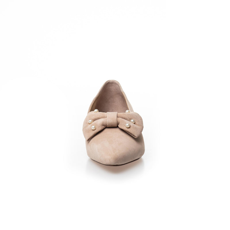 Copenhagen Shoes By Josefine Valentin Be Good Pearls Ballerina Beige