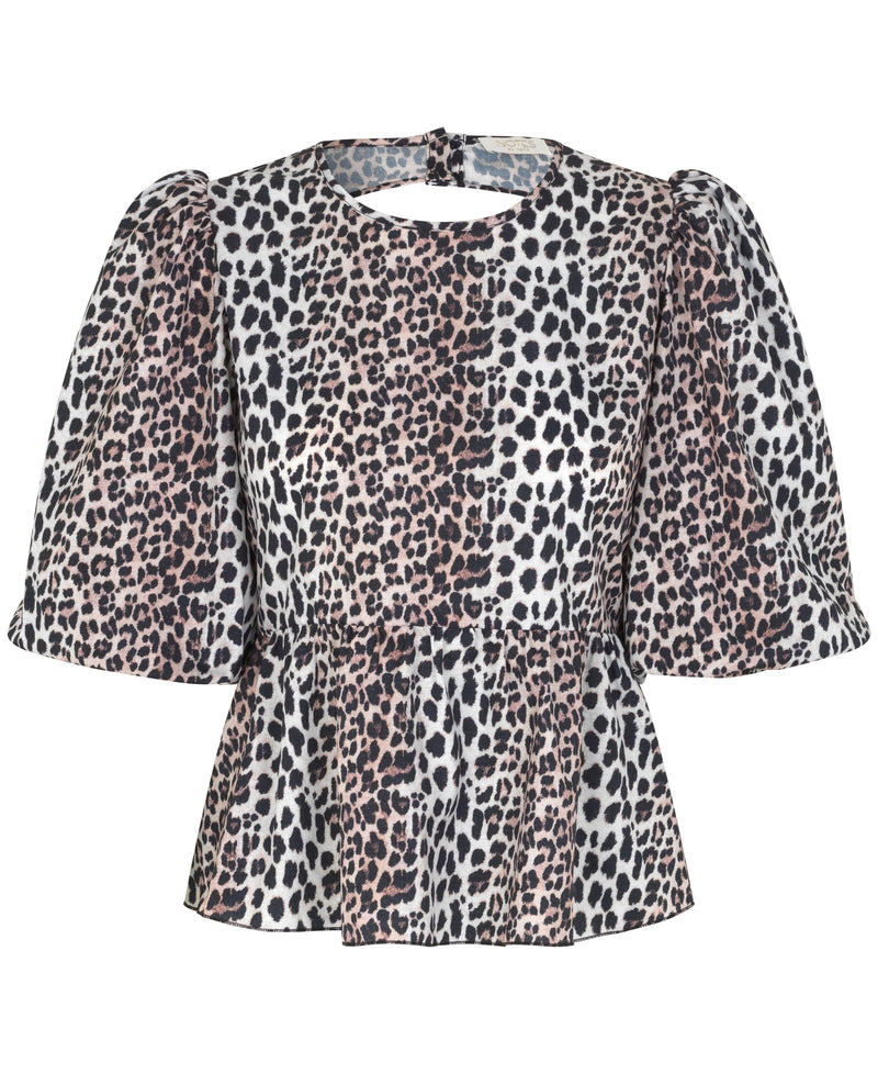Notes Du Nord Carrie Bow Bluse Leopard
