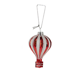 Bahne Interior Air Balloon Glas Ornament Red / White