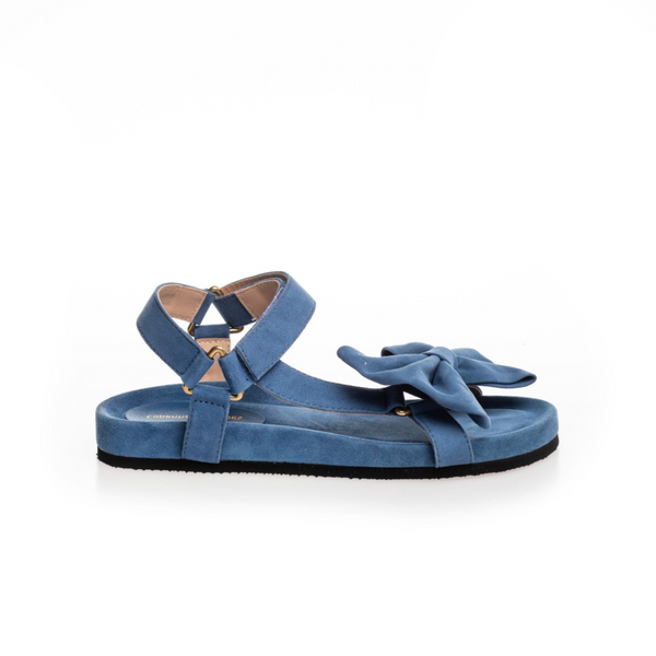 Copenhagen Shoes By Josefine Valentin Sky And Diamonds 23 Suede Sandal Denim Blue