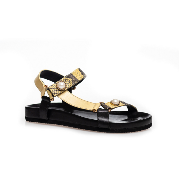 Copenhagen Shoes Peace With Pearl 23 Sandal Yellow/Black
