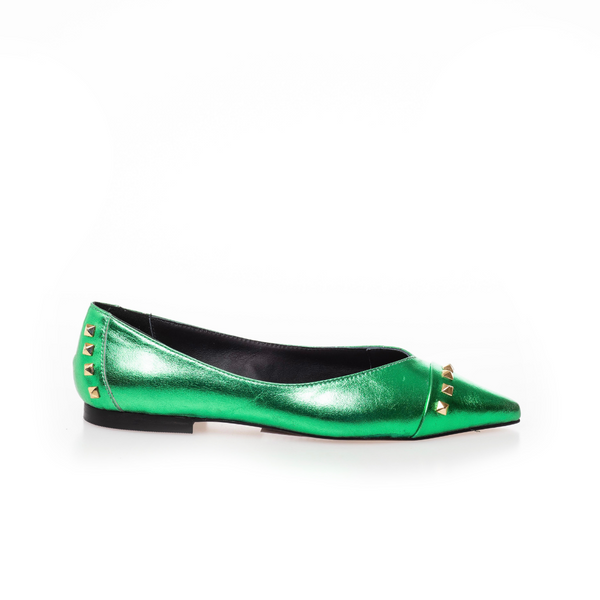 Copenhagen Shoes By Josefine Valentin Moments Of Life Ballerina Green (Forudbestilling - Lev. Februar/Marts)