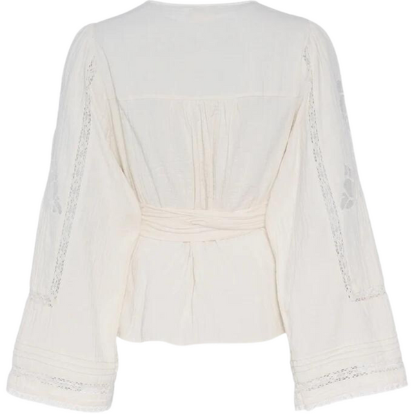 Sissel Edelbo Winfrey Organic Cotton Wrap Bluse Off White