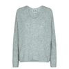 Mos Mosh Thora V-Neck Strik Grey Melange