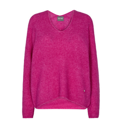 Mos Mosh Thora V-Neck Strik Festival Fuchsia