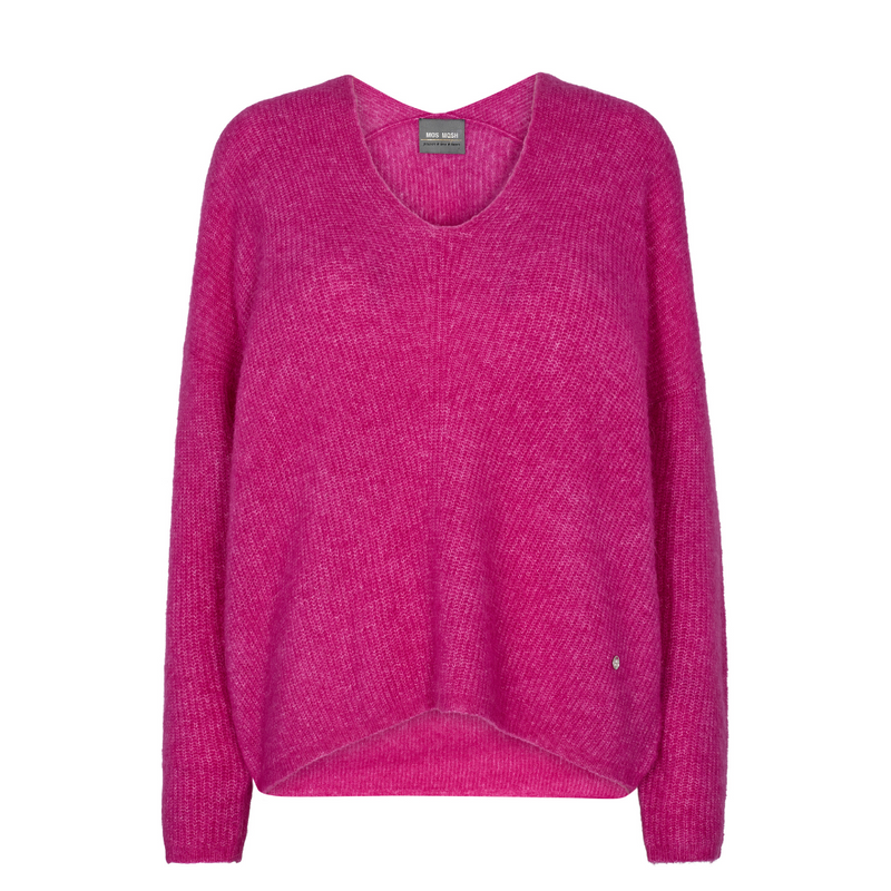 Mos Mosh Thora V-Neck Strik Festival Fuchsia