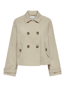 Only April Short Trenchcoat Oxford Tan