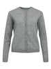 Object Thess L/S Short Cardigan Medium Grey Melange NO25