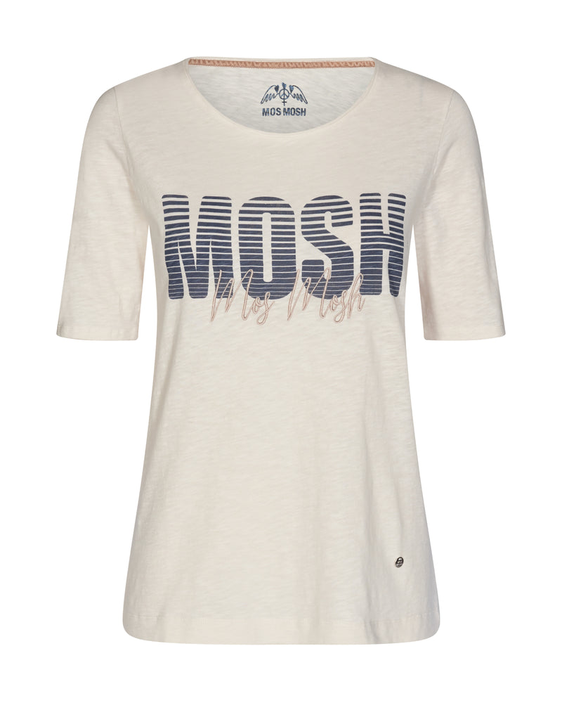 Mos Mosh Addison O-Neck T-Shirt Ecru