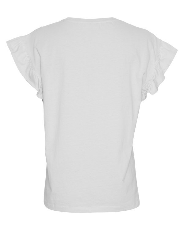 Moss Copenhagen Liv Organic Frill T-Shirt White