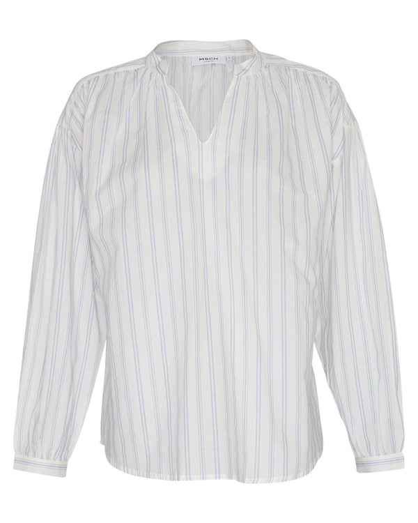 Moss Copenhagen Maiken Bluse Egret Stripe