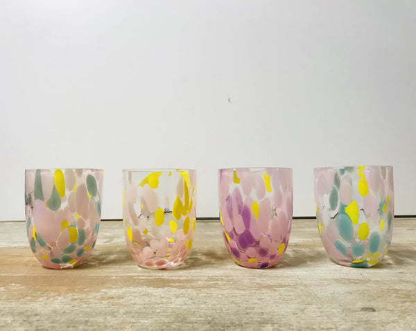 Anna Von Lipa Big Confetti Tumbler Glas Rosa + Yellow