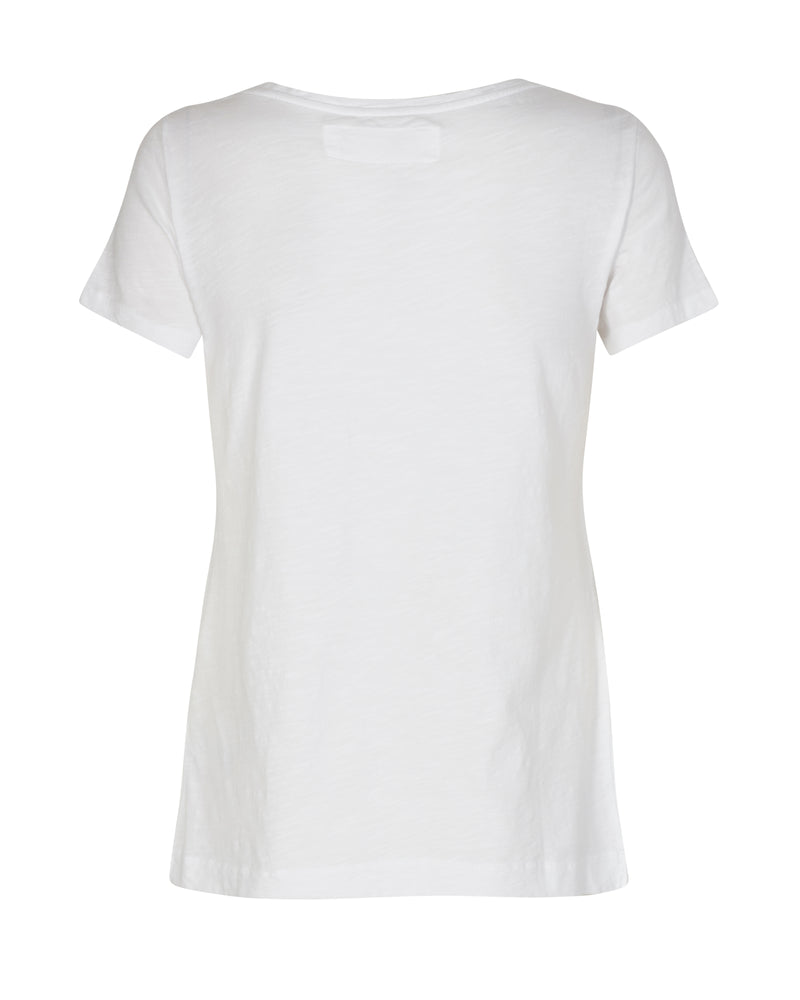 Mos Mosh Arden Organic O-SS T-shirt White