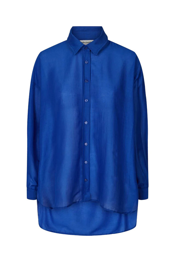 Lollys Laundry Nola Skjorte Neon Blue