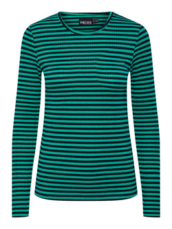 Pieces Laya Bluse Sky Captain/Simply Green Stripes
