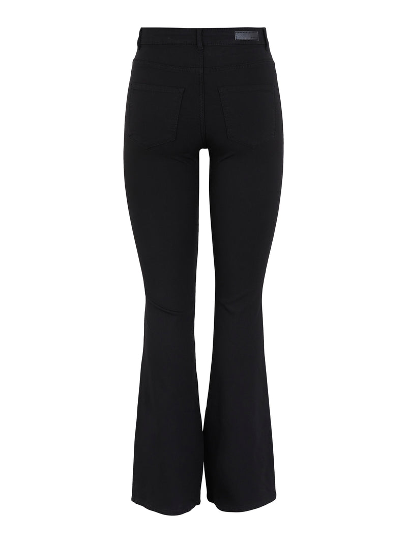 Pieces High Skin Flared Jeans Black