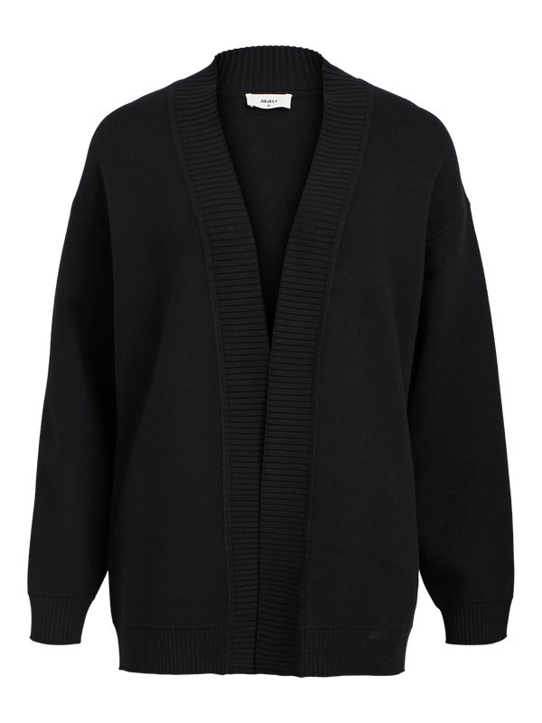 Object Reynard L/S Knit Cardigan Cardigans Black