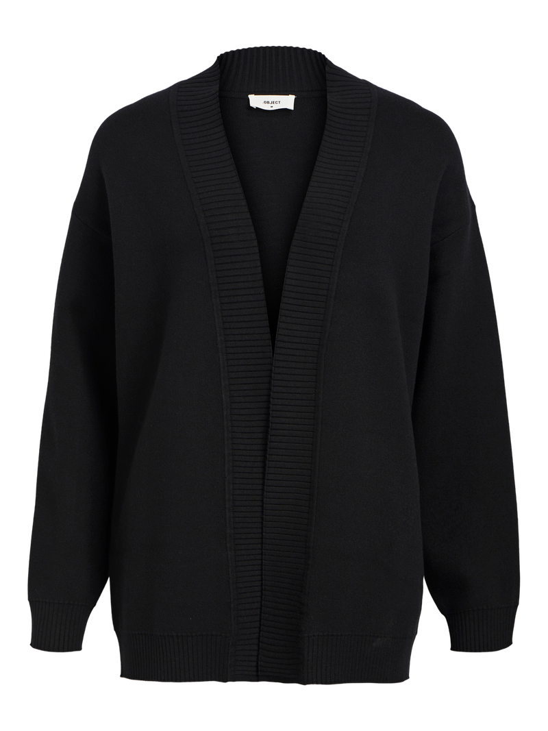 Object Reynard L/S Knit Cardigan Cardigans Black