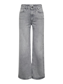Only Juicy HW Wide Leg Jeans Medium Grey Denim