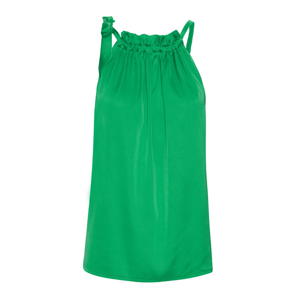 Karmamia Copenhagen Ruffle Tie Top Emerald