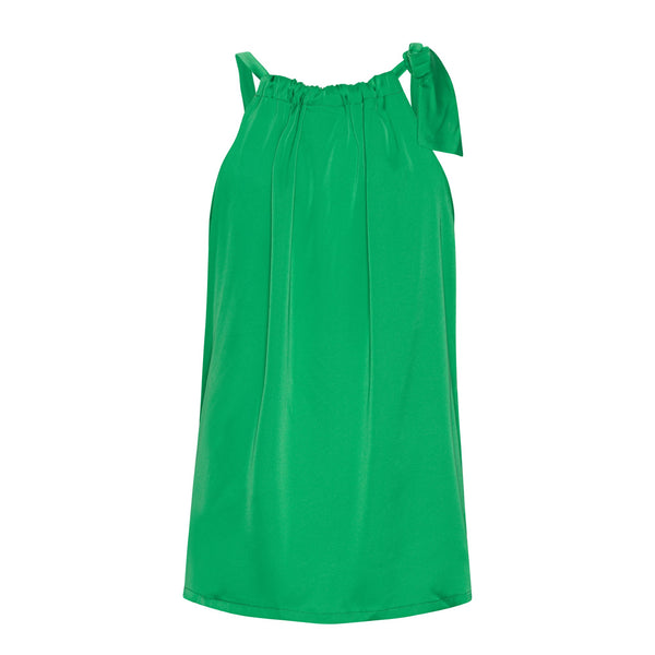 Karmamia Copenhagen Ruffle Tie Top Emerald